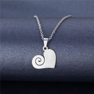 Ketting stainless steel: hart met krul